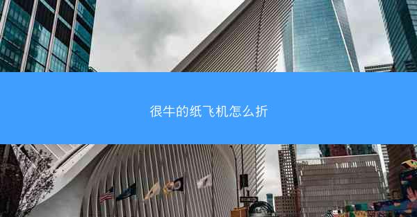 很牛的纸飞机怎么折