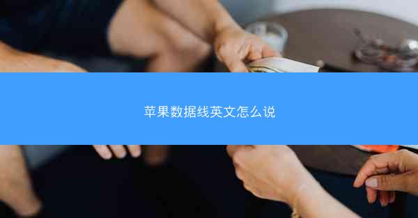 苹果数据线英文怎么说