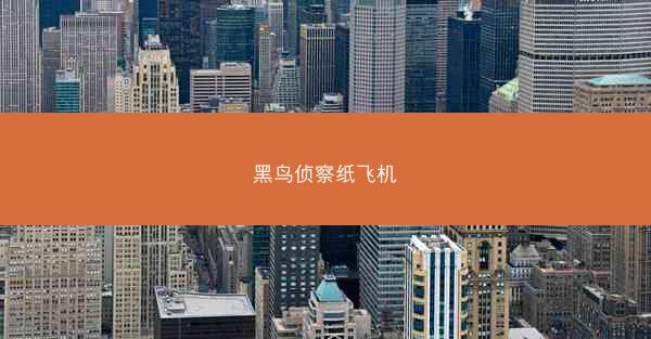 黑鸟侦察纸飞机