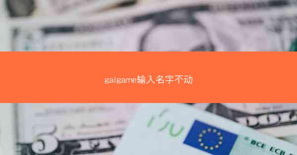 galgame输入名字不动