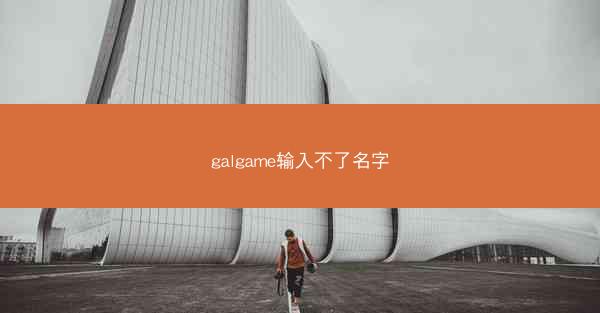 galgame输入不了名字