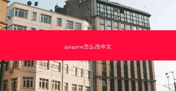 galgame怎么改中文