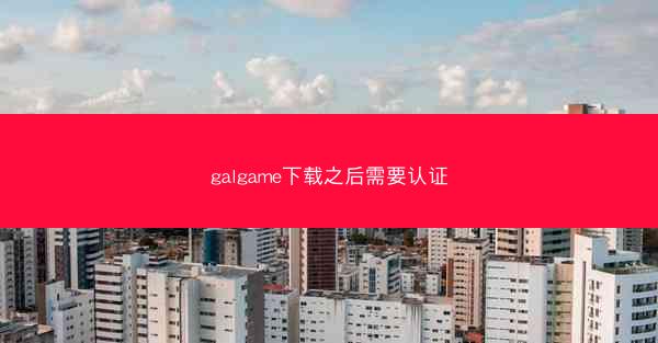 galgame下载之后需要认证