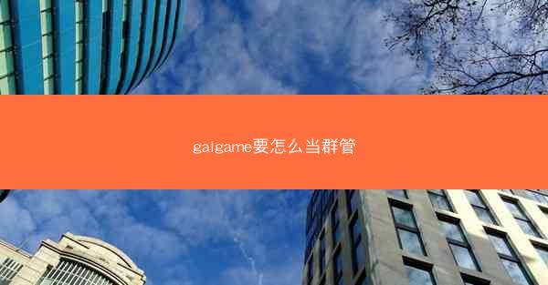 galgame要怎么当群管