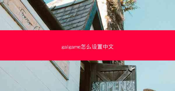 galgame怎么设置中文