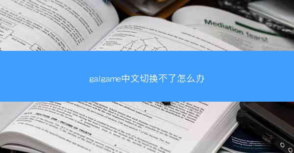 galgame中文切换不了怎么办