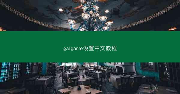 galgame设置中文教程