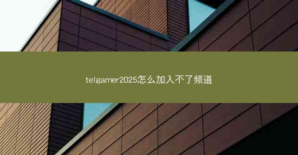 telgamer2025怎么加入不了频道