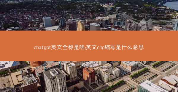 chatgpt英文全称是啥;英文chp缩写是什么意思