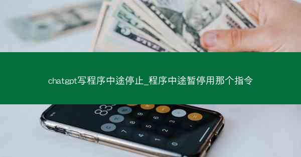 chatgpt写程序中途停止_程序中途暂停用那个指令