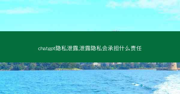chatgpt隐私泄露,泄露隐私会承担什么责任