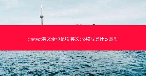 chatgpt英文全称是啥,英文chp缩写是什么意思