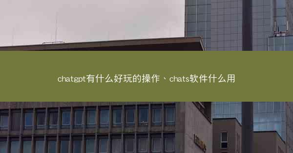 chatgpt有什么好玩的操作、chats软件什么用